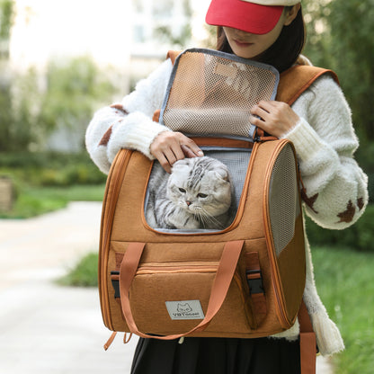 Expandable Breathable Portable Outdoor Cat Backpack With Large Capacity