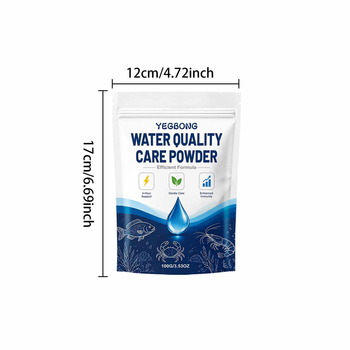 Yegbong Water Quality Care Powder Gently Purifies Aquariums, Outdoor Ponds, And Water Features, Making Them Clear And Bright For Daily Maintenance