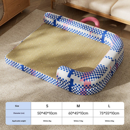 Dog House Summer Cooling Kennel Double-sided Dog Mat Cat Bed
