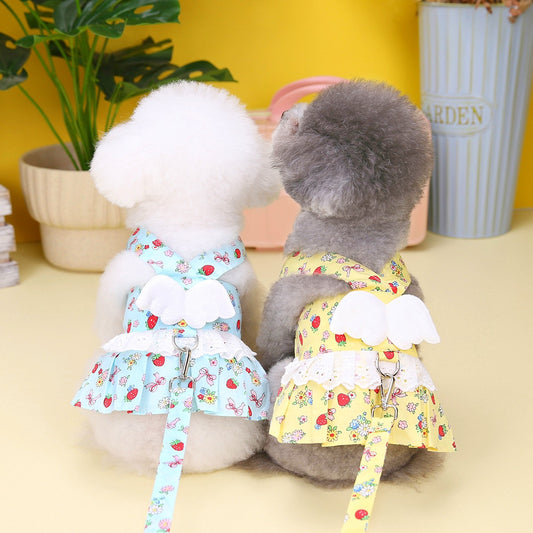 Pet Princess Dress Traction Buckle Clothes Pet Dog Clothes