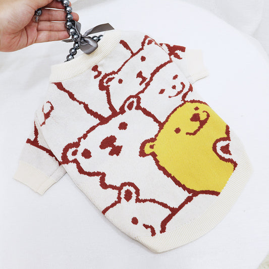 Autumn and Winter New Style Pug Bulldog Sweater - Pet Clothing