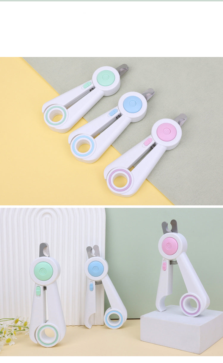 Dog Nail Clippers Nail Grinder Cat Nail Clippers Build-in LED Light Anti-blood Position Nail Clippers Pet