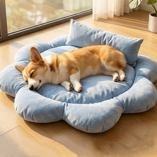 Sunflower Pet Sleeping Mat, Thickened for Autumn and Winter, Warm Nest for Cats and Dogs, Non-Slip, Washable,...
