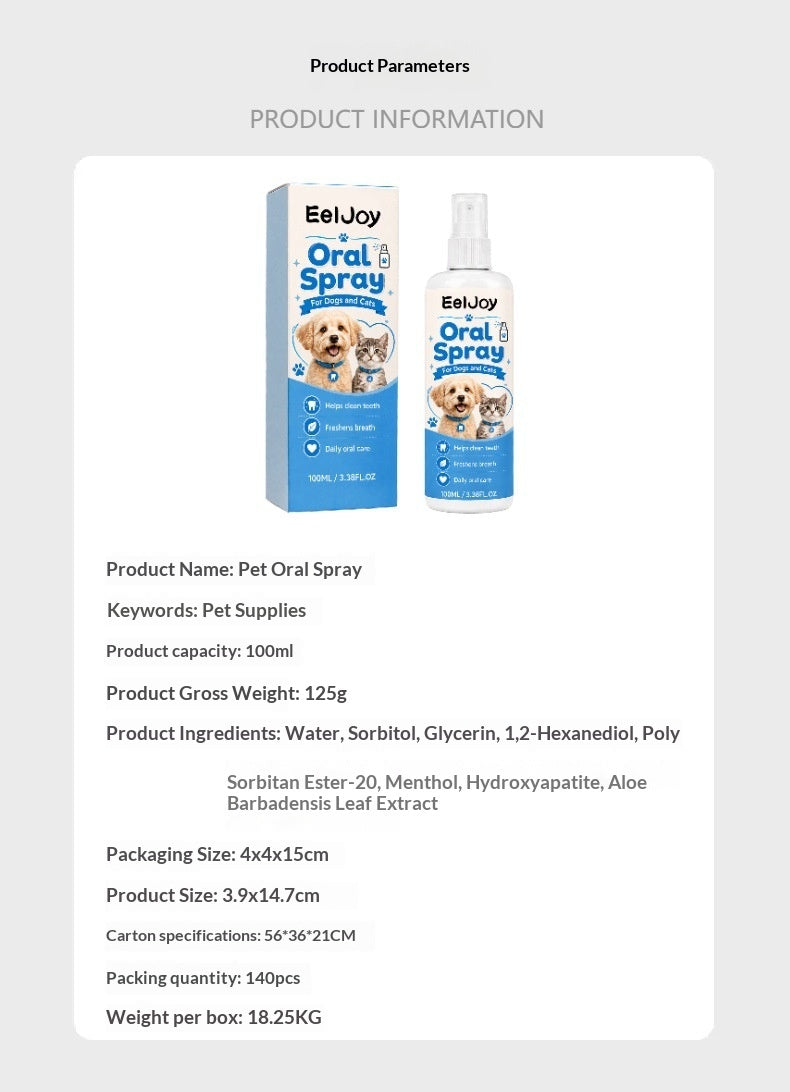 Mild-formula Oral Care Spray For Pets