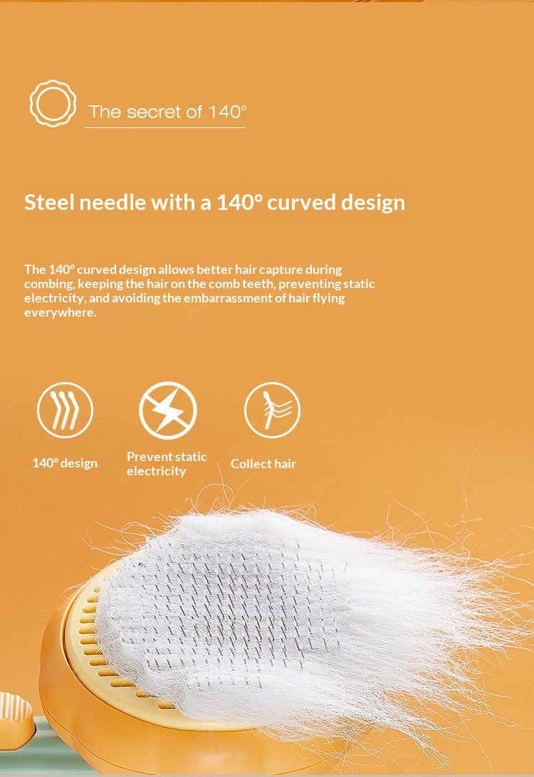 Pumpkin Pet Comb Cat Comb Pet Brush Dog Comb Needle Comb Hair Removal Floating Hair Removal Pet Supplies Cross Border