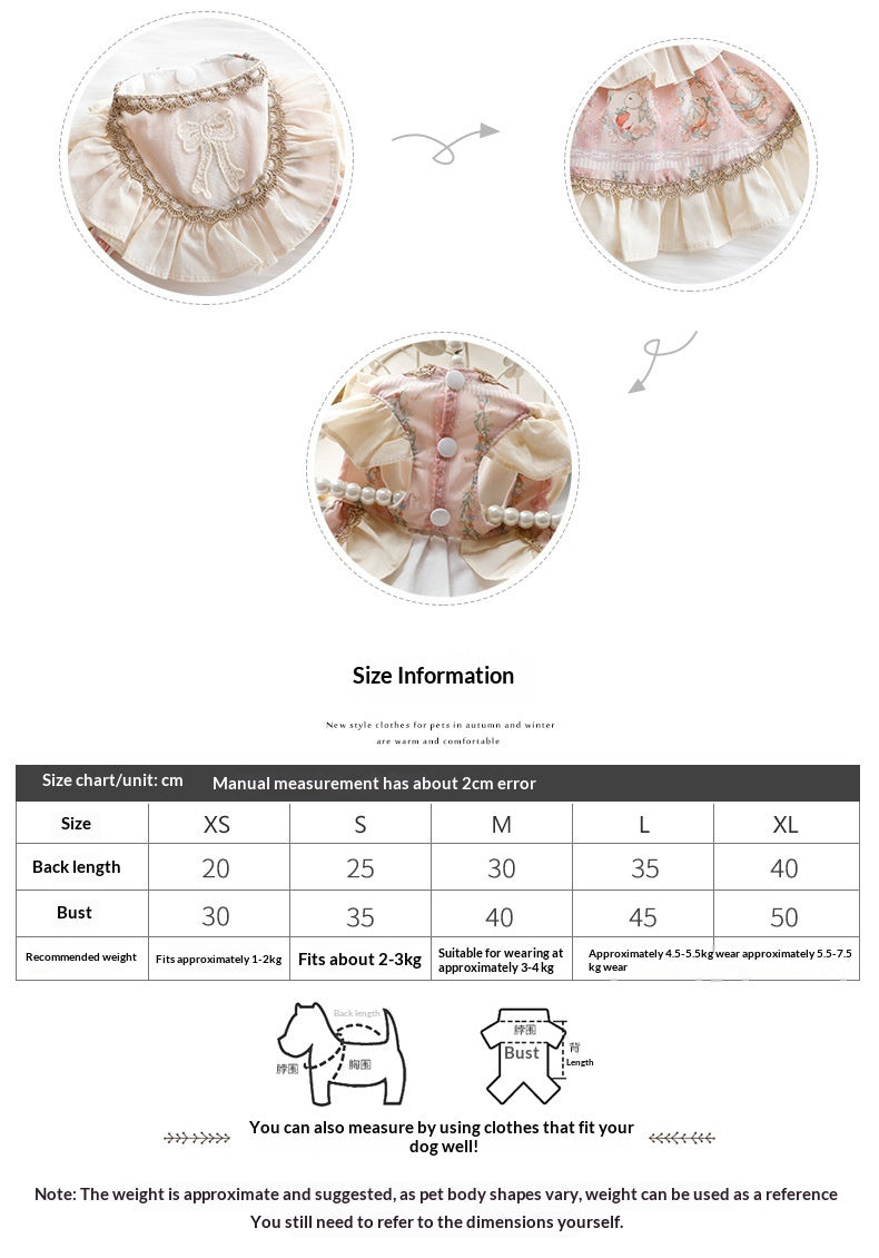 Dog Clothes Cat Princess Dress Haute Couture Lolita