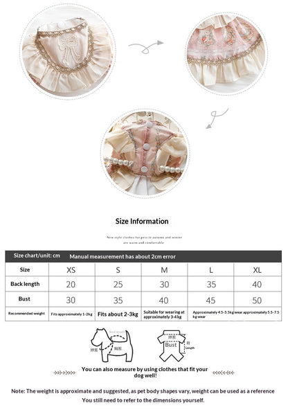 Dog Clothes Cat Princess Dress Haute Couture Lolita