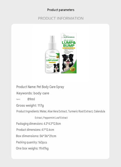 Yegbong Pet Body Care Spray Gentle Ingredient Care Spray For Pet Body Care