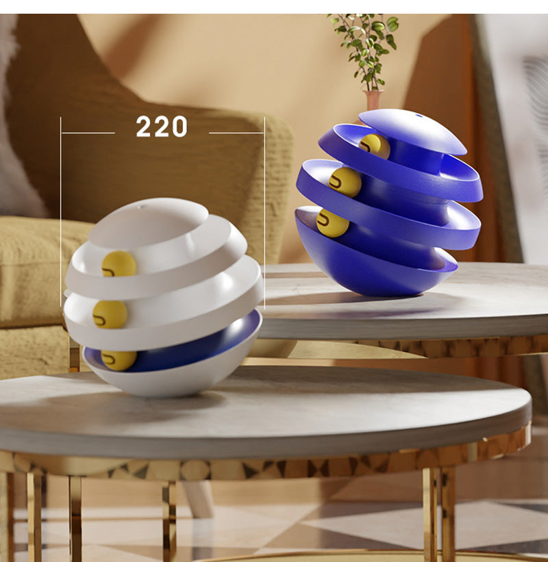 3 Layers Cat Toy Interactive Tower Turntable Toys Cat Turntable Toys With Ball Pet Training Tumbler Toy Cat Accessories