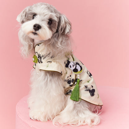 Chinese Style Teddy Schnauzer Bichon Sleeveless Panda Vest - Pet Clothing