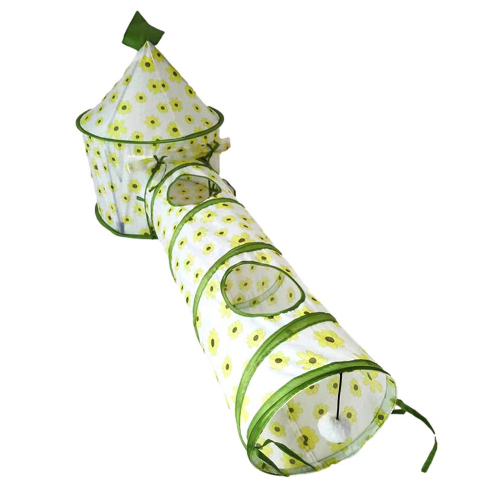 Cat Play Tunnel Folding Interactive Bunny Tent Tunnel Foldable Cat Tent Tubes Portable Indoor Outdoor Kennel Cat Tunnel Tube Toy