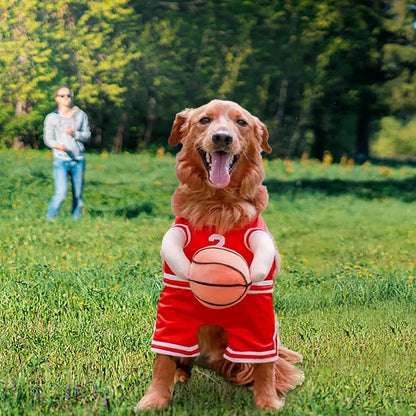 Pet Costumes Dog Basketball Player Costume Halloween Costumes for Dogs Funny Dress Up Sports Outfit Cosplay Clothes...