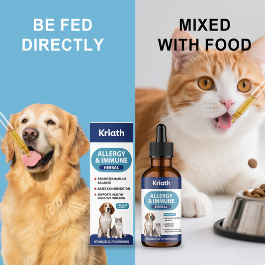 Kriath Pet Herbal Care Oral Liquid Is A Gentle And Nourishing Drop That Comforts Cats And Dogs' Bodies And Is Easily Absorbed