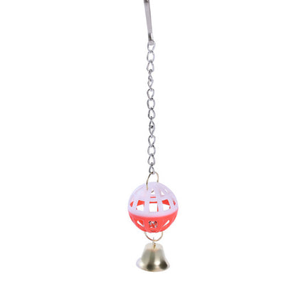Bird Toy With Bells Two-tone Bell Pendant Parrot Bird Sound Making Toy