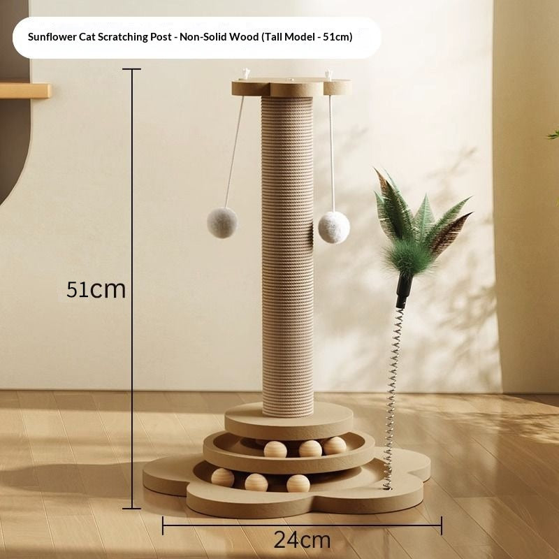 Cat Scratching Board, Wear Resistant And Low Shedding, Rotating Sisal Scratcher Plate, Treat Dispensing Self Play Toy For Cats, Cat Teaser Wand, Pet Supplies