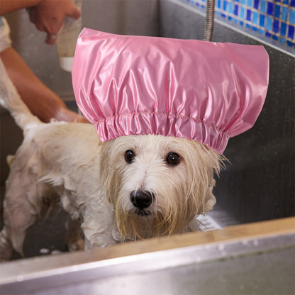 Pet Supplies Cat And Dog Adjustable Ear-proof Waterproof Shower Cap