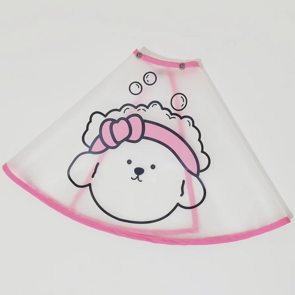 Pet Cloak Adjustable Pet Haircut Cape Waterproof Cartoon Print Design Dog Grooming Cape Pet Supplies