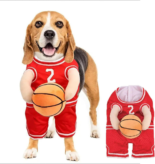Pet Costumes Dog Basketball Player Costume Halloween Costumes for Dogs Funny Dress Up Sports Outfit Cosplay Clothes...