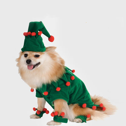 Christmas Cute and Funny Pet Costume to Keep Warm in Winter