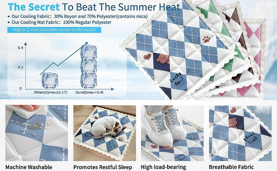 Pet Ice Pad Summer Dog House Cat Sleeping Mat Dog And Cat Cooling Gel Pad Dirty And Cool Feeling Resistant Sleeping Mat