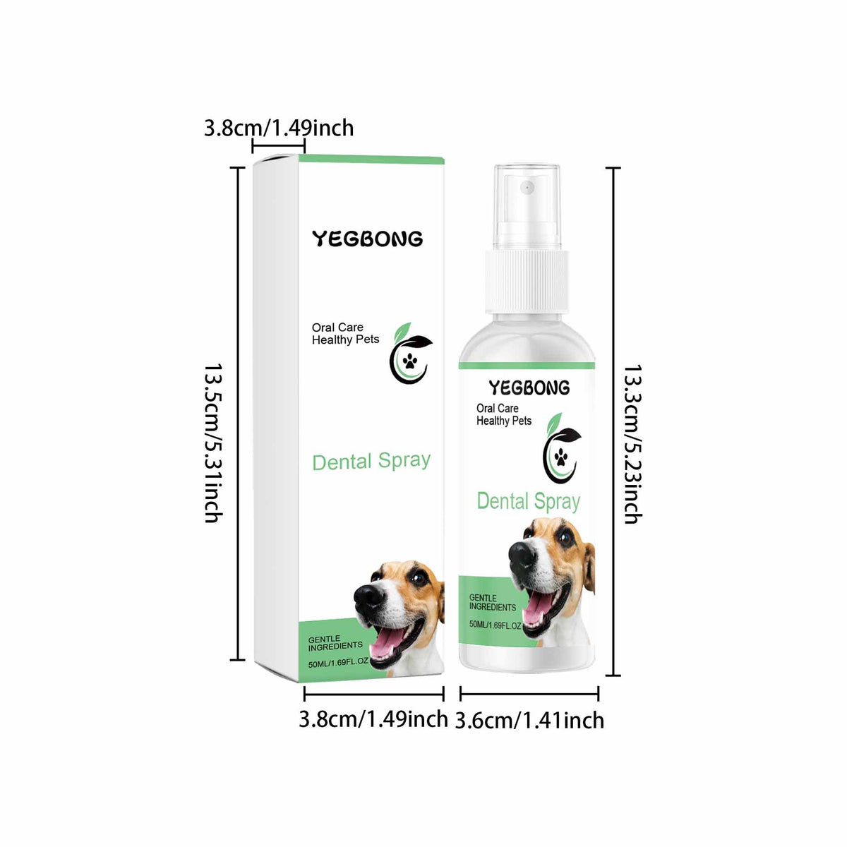 Yegbong Pet Oral Care Spray Contains Plant Extracts That Are Gentle And Do Not Harm Gums, Cleaning Tartar And Odors