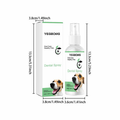 Yegbong Pet Oral Care Spray Contains Plant Extracts That Are Gentle And Do Not Harm Gums, Cleaning Tartar And Odors