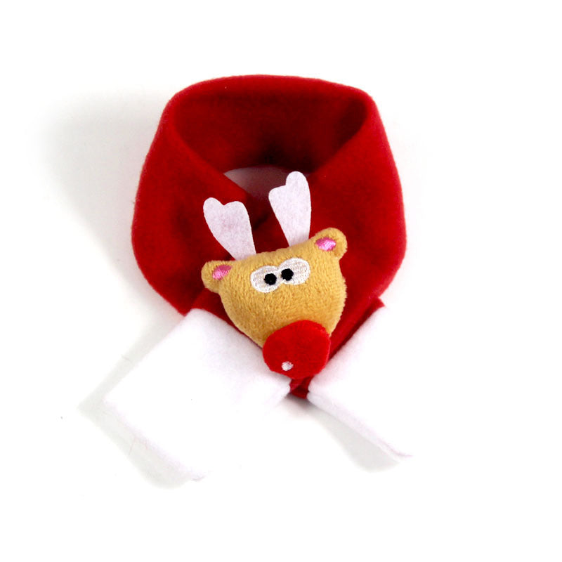 DIY Santa Scarf Bow Tie Hat - Pet Clothing