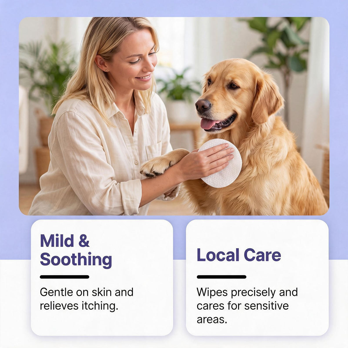Pet Skin Soothing Wipes