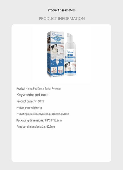 Yegbong Pet Tartar Remover Foam For Cleaning Teeth, Removing Yellow Stains, And Eliminating Bad Breath