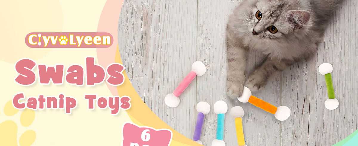 Swabs Catnip Toys Set Of Soft Plush Cat Kicker Toys Interactive Kitty Kick Sticks For Cat Lovers Gift Sturdy Cat Teething Chew Toy For Cat
