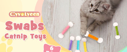 Swabs Catnip Toys Set Of Soft Plush Cat Kicker Toys Interactive Kitty Kick Sticks For Cat Lovers Gift Sturdy Cat Teething Chew Toy For Cat