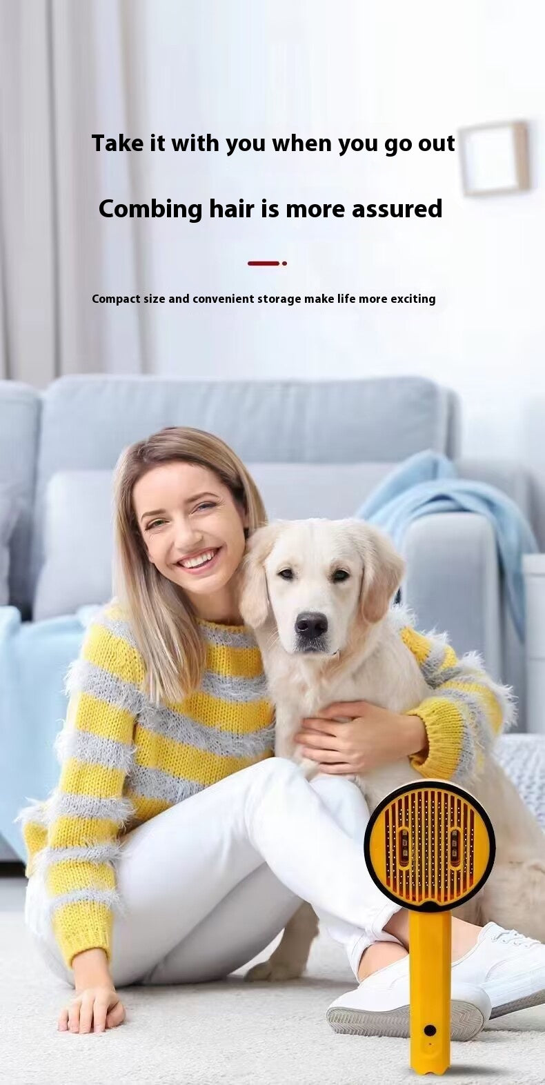 Pet Comb USB Rechargeable UV Sterilization Pet Comb Cleaning Beauty For Cats And Dogs