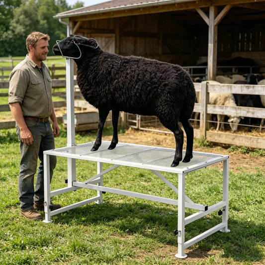Livestock Stand with Adjustable Height and Metal - Dog Collar & Leash