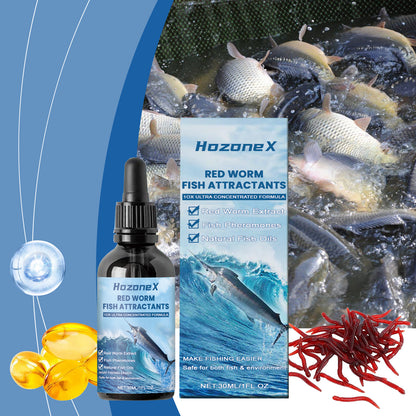 Hozonex Red Worm Fish Food Attractant Good Red Worm Formula Fish Food Attractant Additive Wild Fishing Fish Attractant