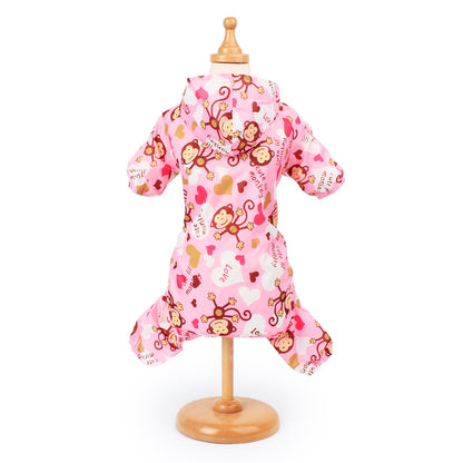 Cute printed pet raincoat