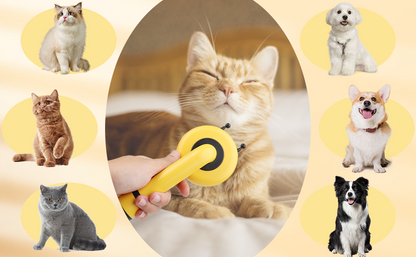 Bee-Shaped Self-Cleaning Cat Brush For Shedding One-Click Hair Removal Soft Massage Grooming Brush, Washable Deshedding Tool For Cats And Dogs, Suitable For All Coat Types