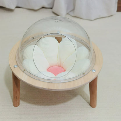 Space Capsule Cat Nest Sphere Transparent Closed