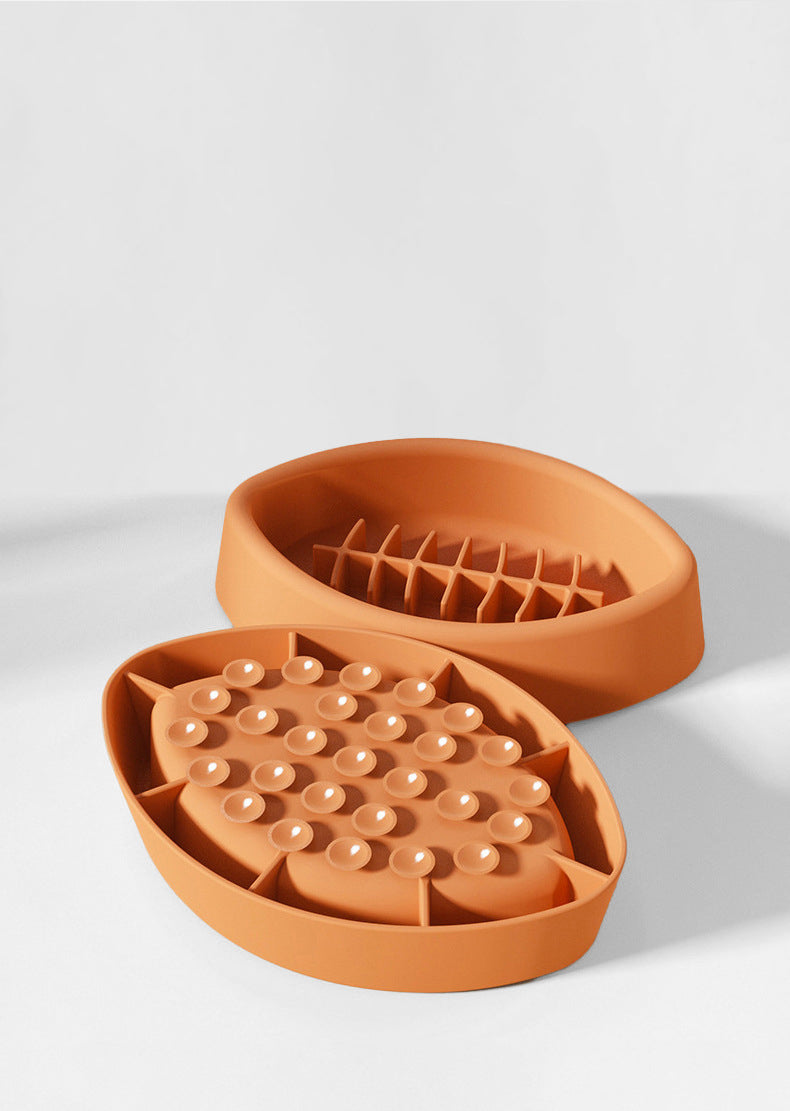 Silicone Pet Bowl, Slow Food Bowl, Slow Food Grade Food Bowl With Suction Cup, Anti Knock And Anti Slip Dog And Cat Tableware