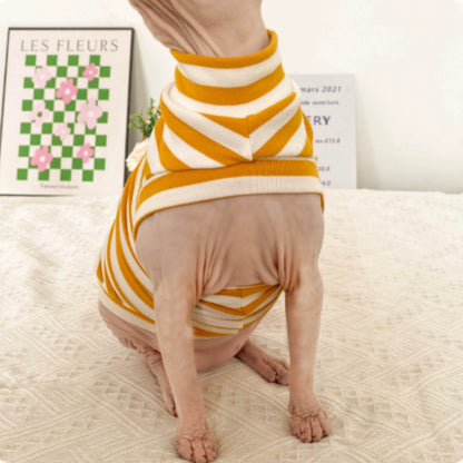 Hairless Cat Sphinx Clothes German Cat Stripes
