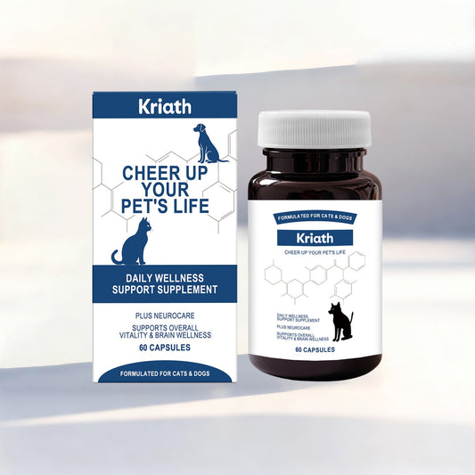 Kriath Pet Care Supplement Capsules With Mild Ingredients Suitable For Cats And Dogs For Daily Care And Nutritional Supplementation