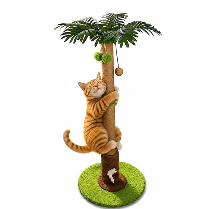Cat Scratching Post, Sisal Scratcher With Toys For Indoor Cats  Protects Furniture While Satisfying Natural Scratching Instincts. Durable Sisal Post With Interactive Toys For Daily Play