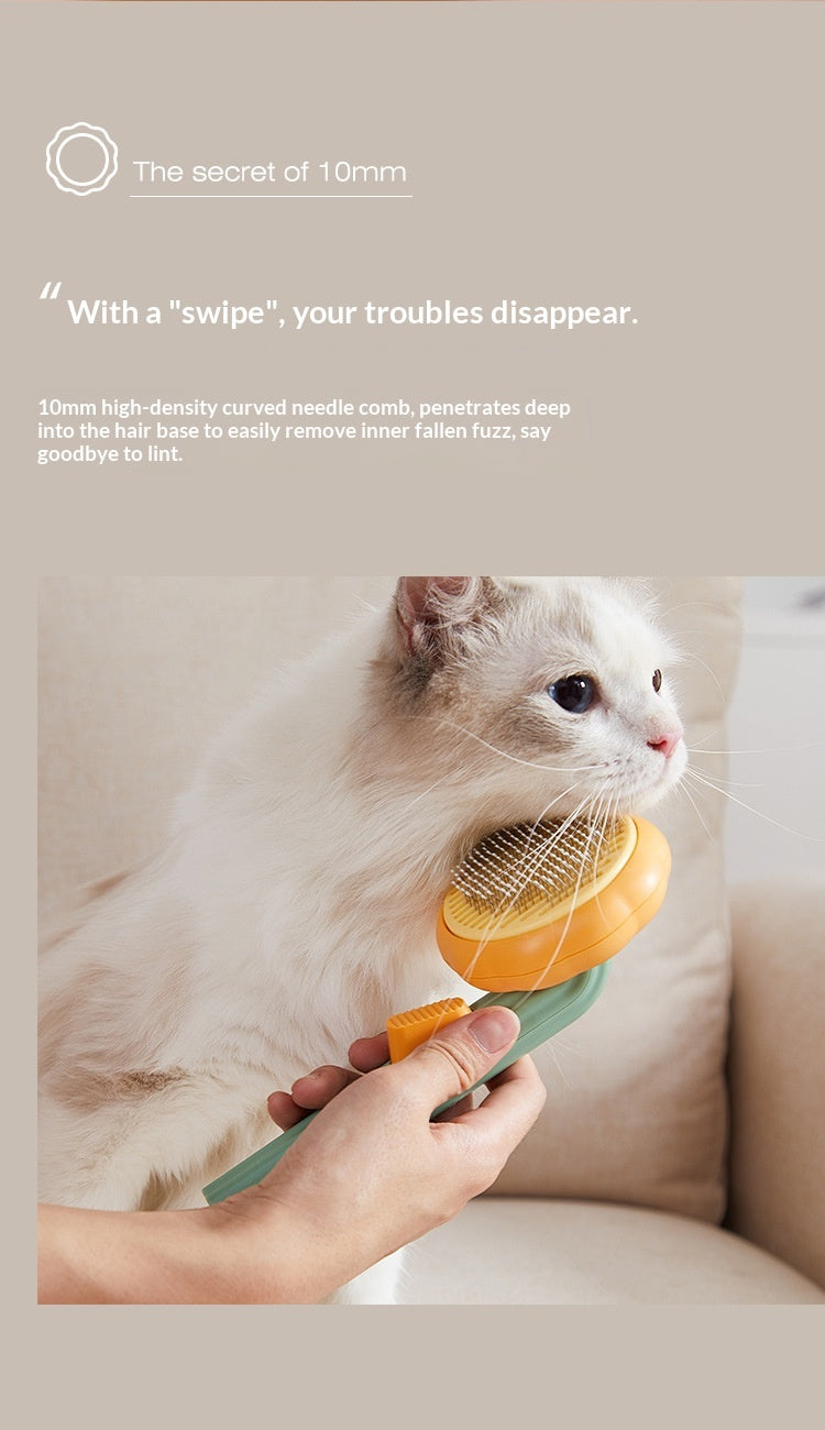 Pumpkin Pet Comb Cat Comb Pet Brush Dog Comb Needle Comb Hair Removal Floating Hair Removal Pet Supplies Cross Border