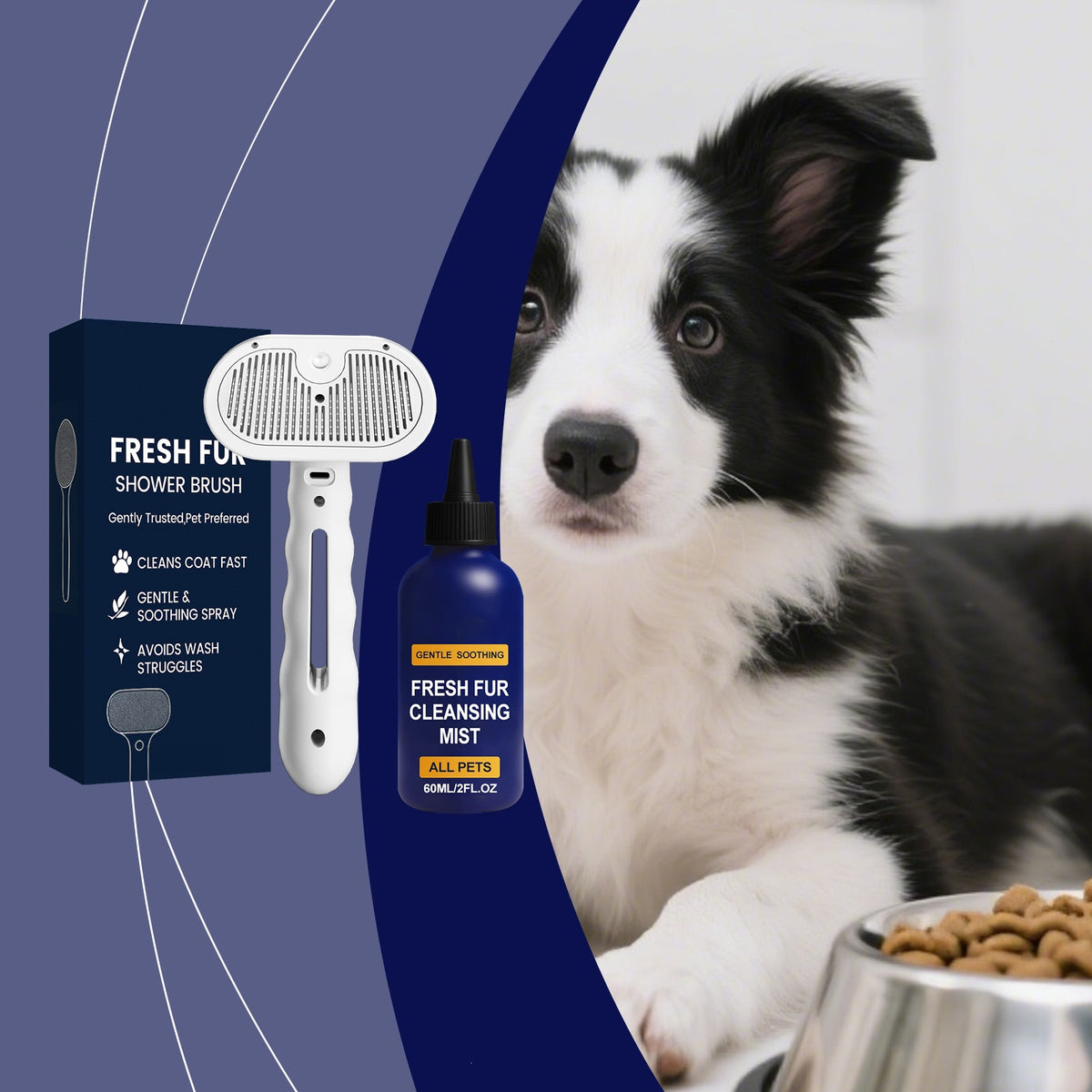 Pet Hair Cleaning Spray Set Softening Hair Grooming Knotting Fluffy Smooth Dog Cat Daily Care