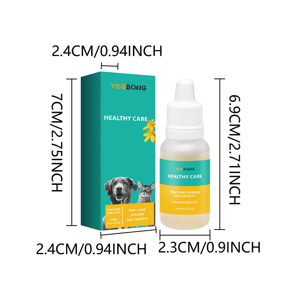 Yegbong Pet Oral Care Gel Gentle Cleaning Of Pet's Mouth, Freshening And Convenient Daily Care