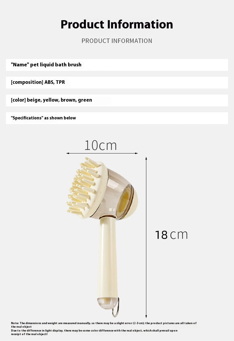 3 In 1 Pets Bath Brush For Dogs And Cats Shower Massage Brush, Depilation Comb And Foaming Tool, Anti-frizz Beauty Brush Pet Products