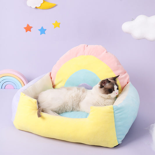 Can Be Disassembled and Washed Four Seasons Universal Warm Fleece - Pet Bed