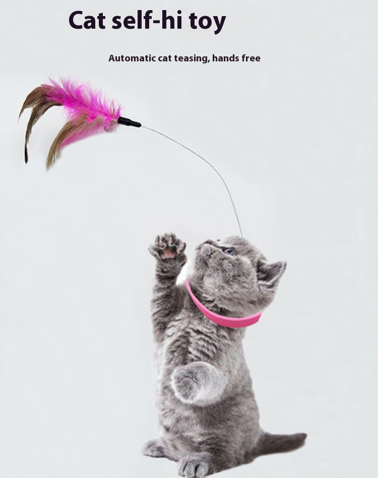 Collar Cat Self-happiness Relief Cat Toy Suit Collar Feather Bell Cat Toy