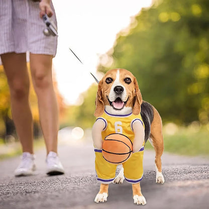 Pet Costumes Dog Basketball Player Costume Halloween Costumes for Dogs Funny Dress Up Sports Outfit Cosplay Clothes...