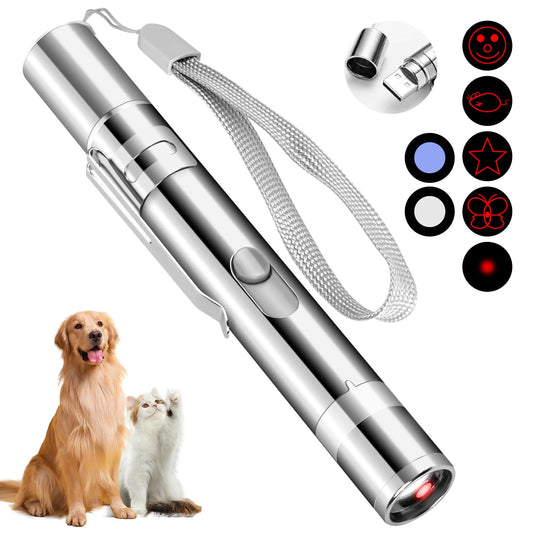 Cat Toy, USB Rechargeable, 3 Light Modes, 5 Patterns, Indoor Interactive Chase Toy, Automatic Training & Exercise,...