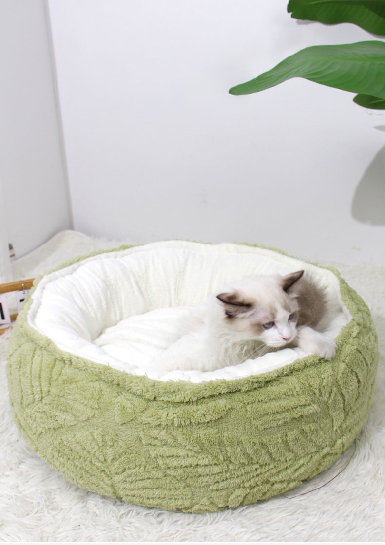 Cat Accessories Bed Round Soft And Warm Cat Nest Bed Pet Supplies Dog Beds For Medium Small Dogs Thickened Plush Cat House Mat